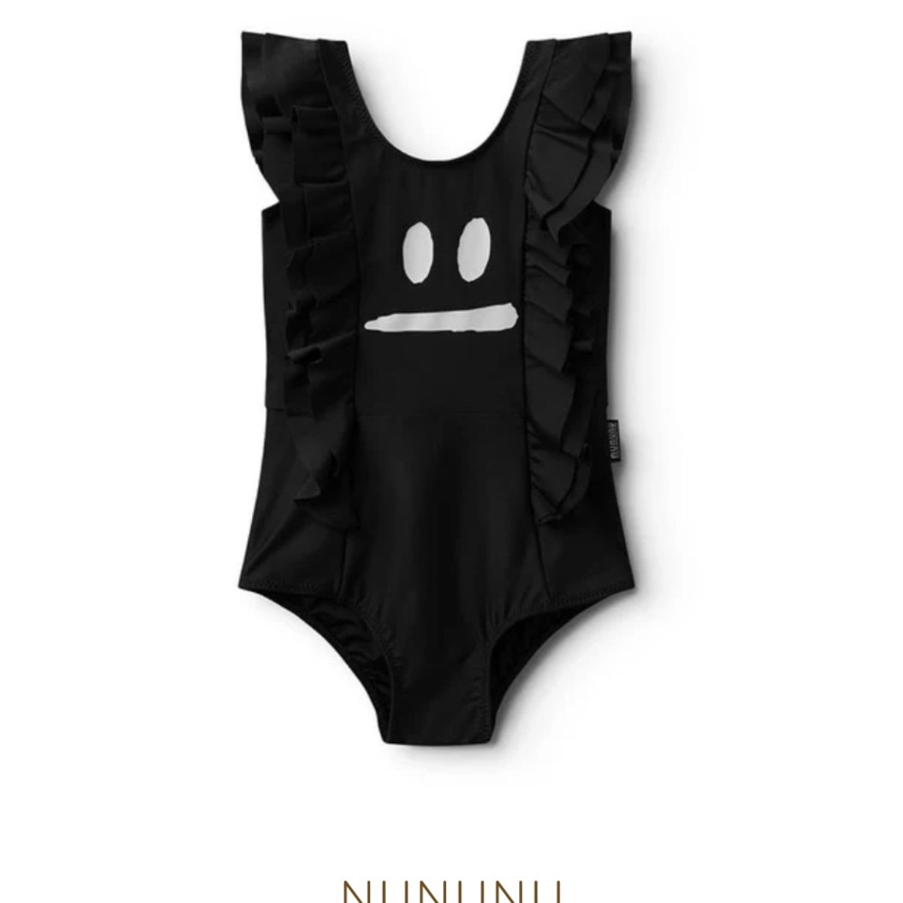 Nununu Black Ruffle Swimsuit